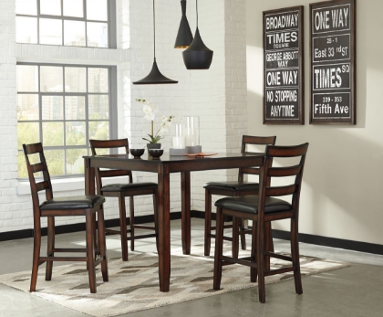 Picture of Coviar Counter Height Dining Table & 4 Stools