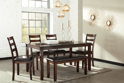 Picture of Coviar Dining Table, 4 Chairs & Bench