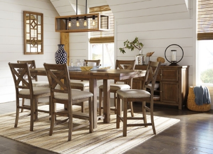 Picture of Moriville Counter Height Dining Table & 6 Stools