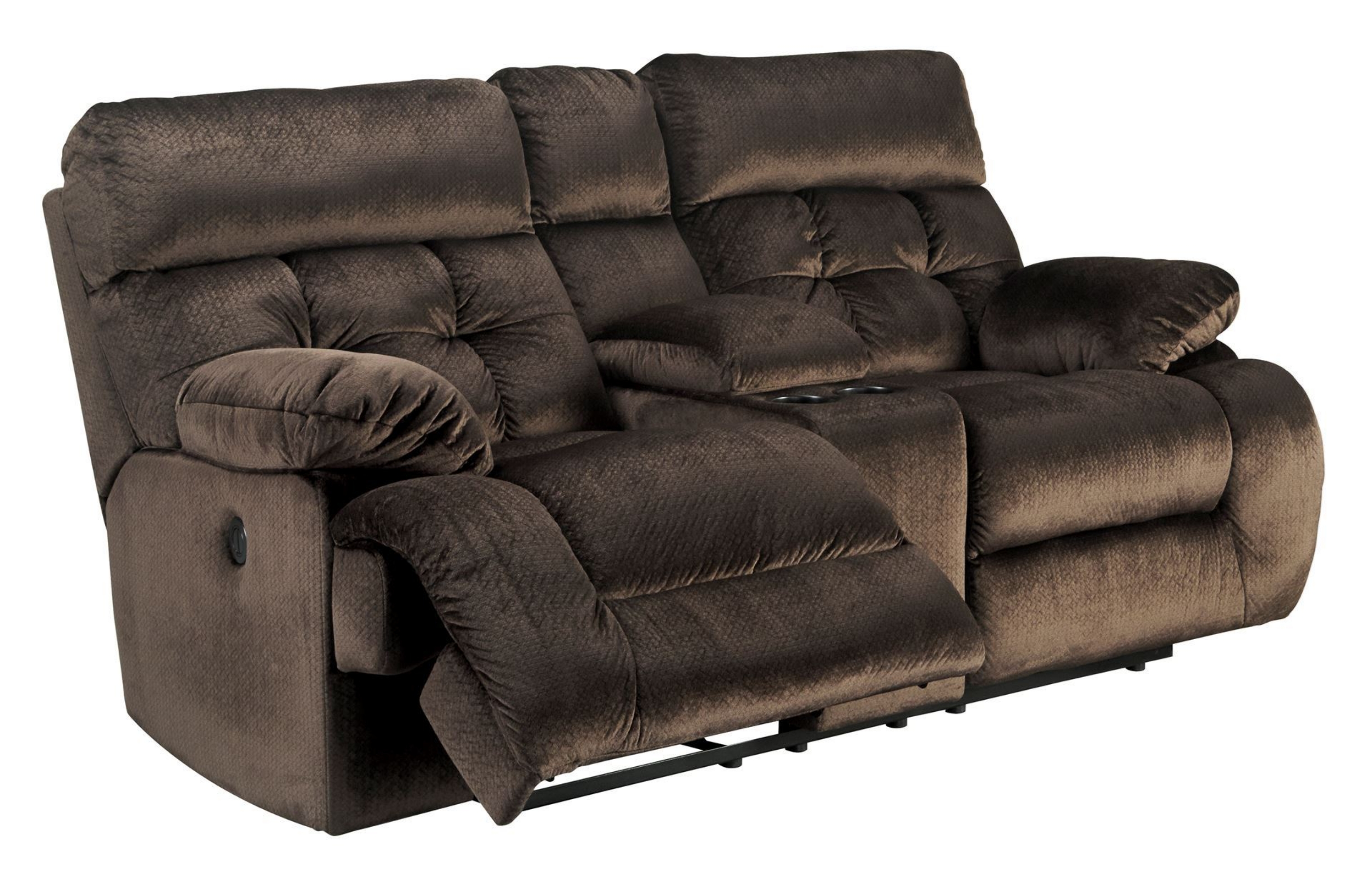 Picture of Brassville Chocolate Reclining Loveseat