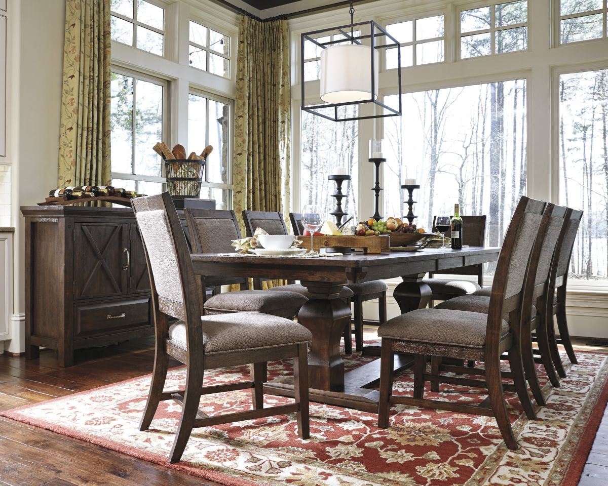 windville dining table and 8 chairs set