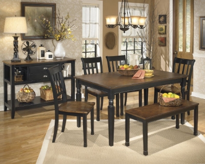 Picture of Owingsville Dining Table, 4 Chairs & Bench