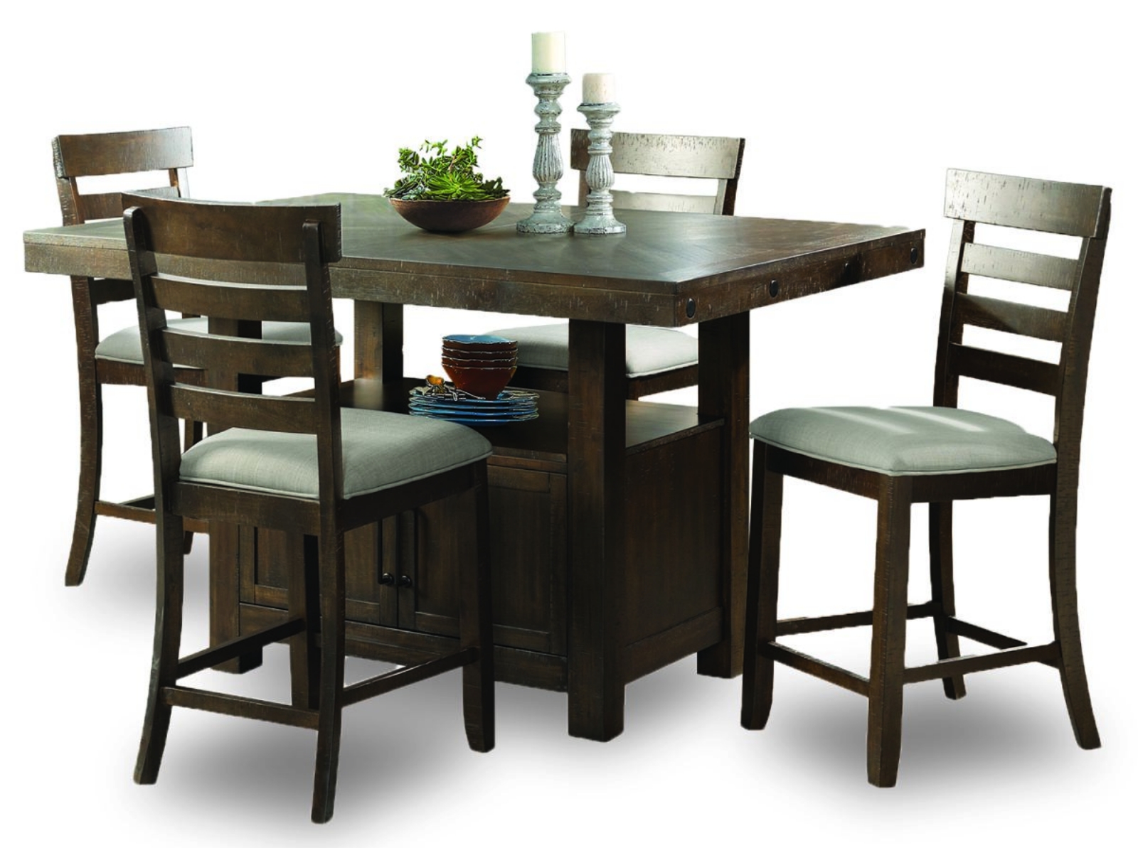 Picture of Colorado Counter Height Dining Table & 4 Stools