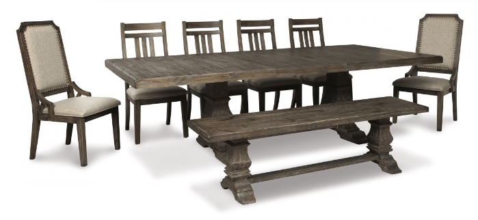 Picture of Wyndahl Dining Table, 6 Chairs & Bench