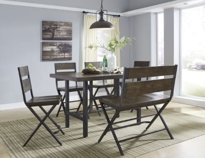 Picture of Kavara Counter Height Dining Table, 4 Stools & Bench
