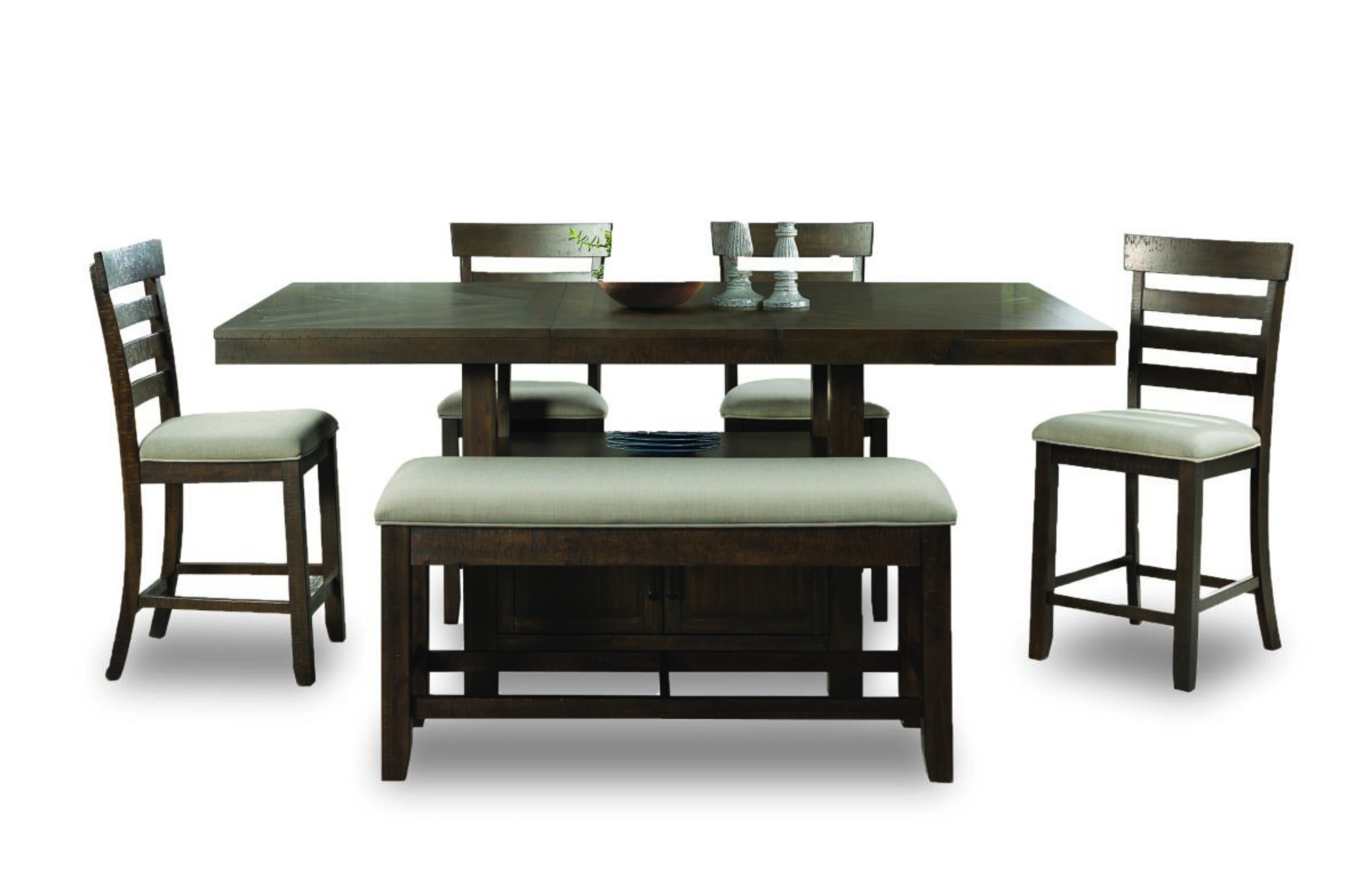 Picture of Colorado Counter Height Dining Table, 4 Stools & Bench