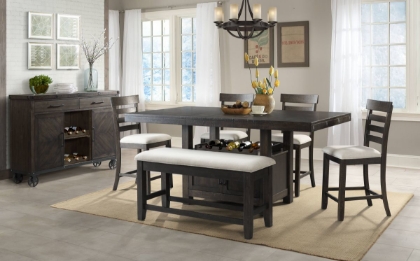 Picture of Colorado Pub Height Dining Table, 4 Stools & Bench