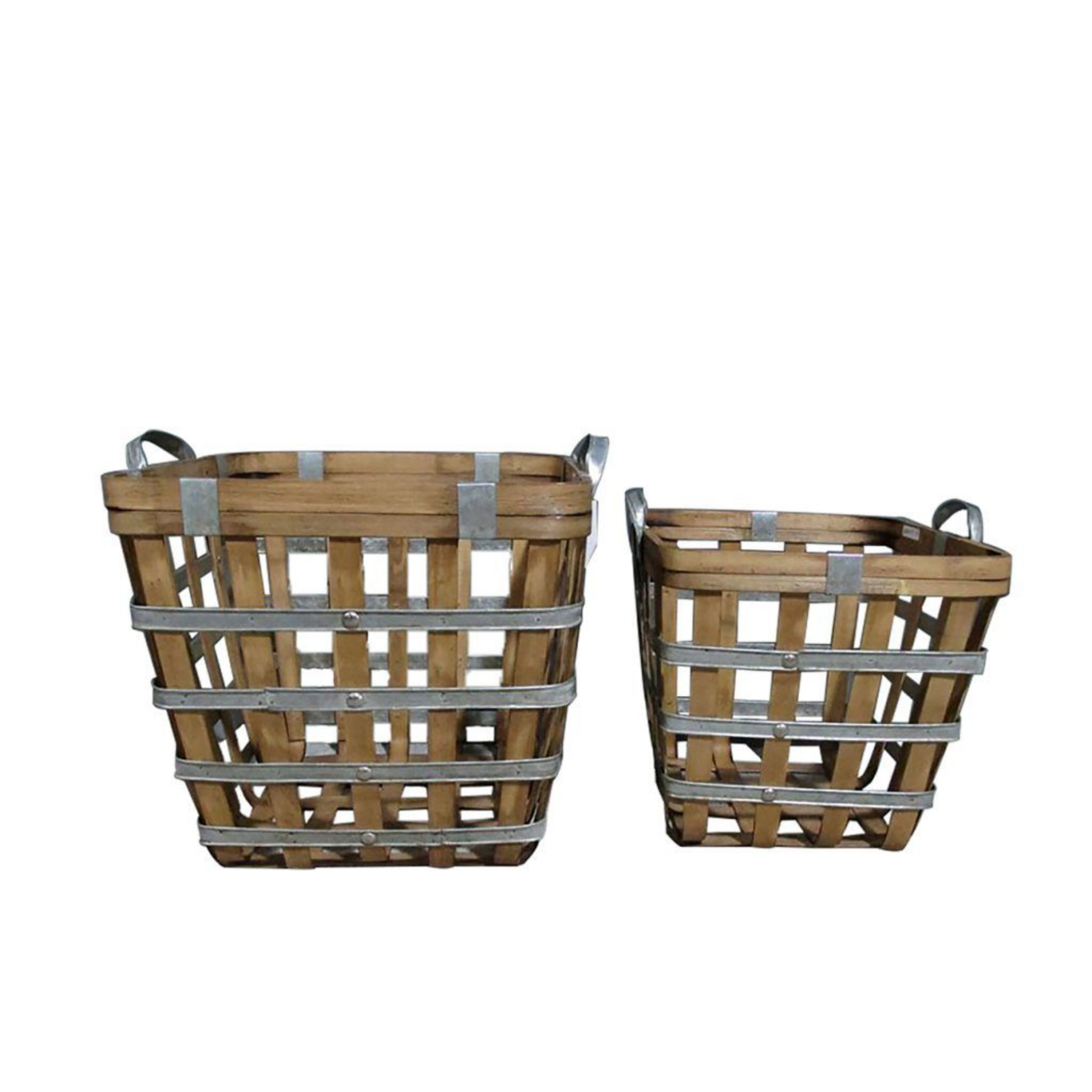 Picture of Wooden Woven Baskets Set