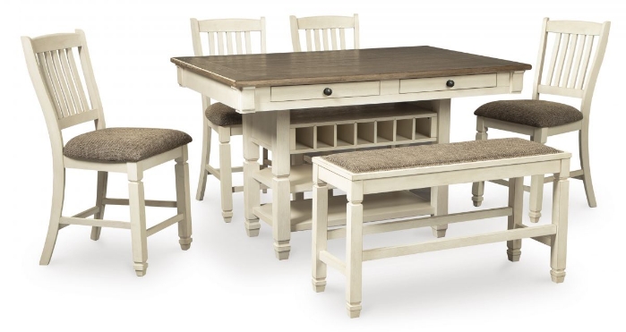 Picture of Bolanburg Counter Height Dining Table, 4 Stools & Bench