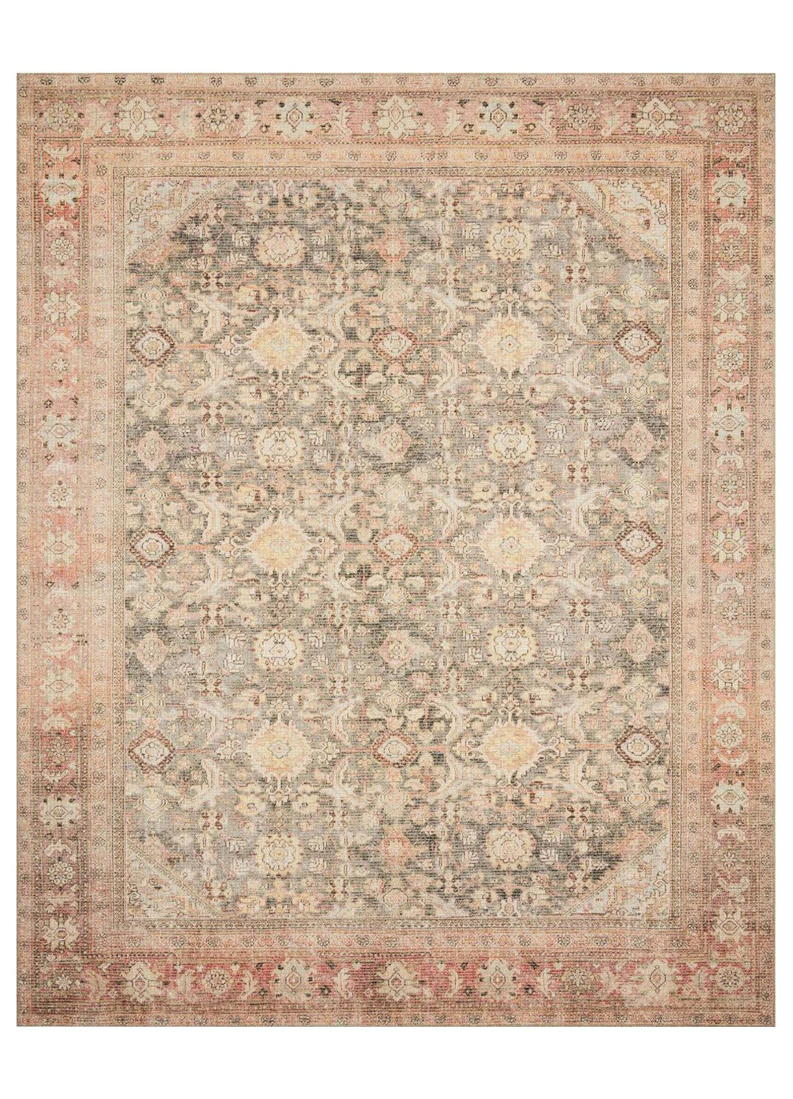 Picture of Deven Charcoal/Blush Medium Rug