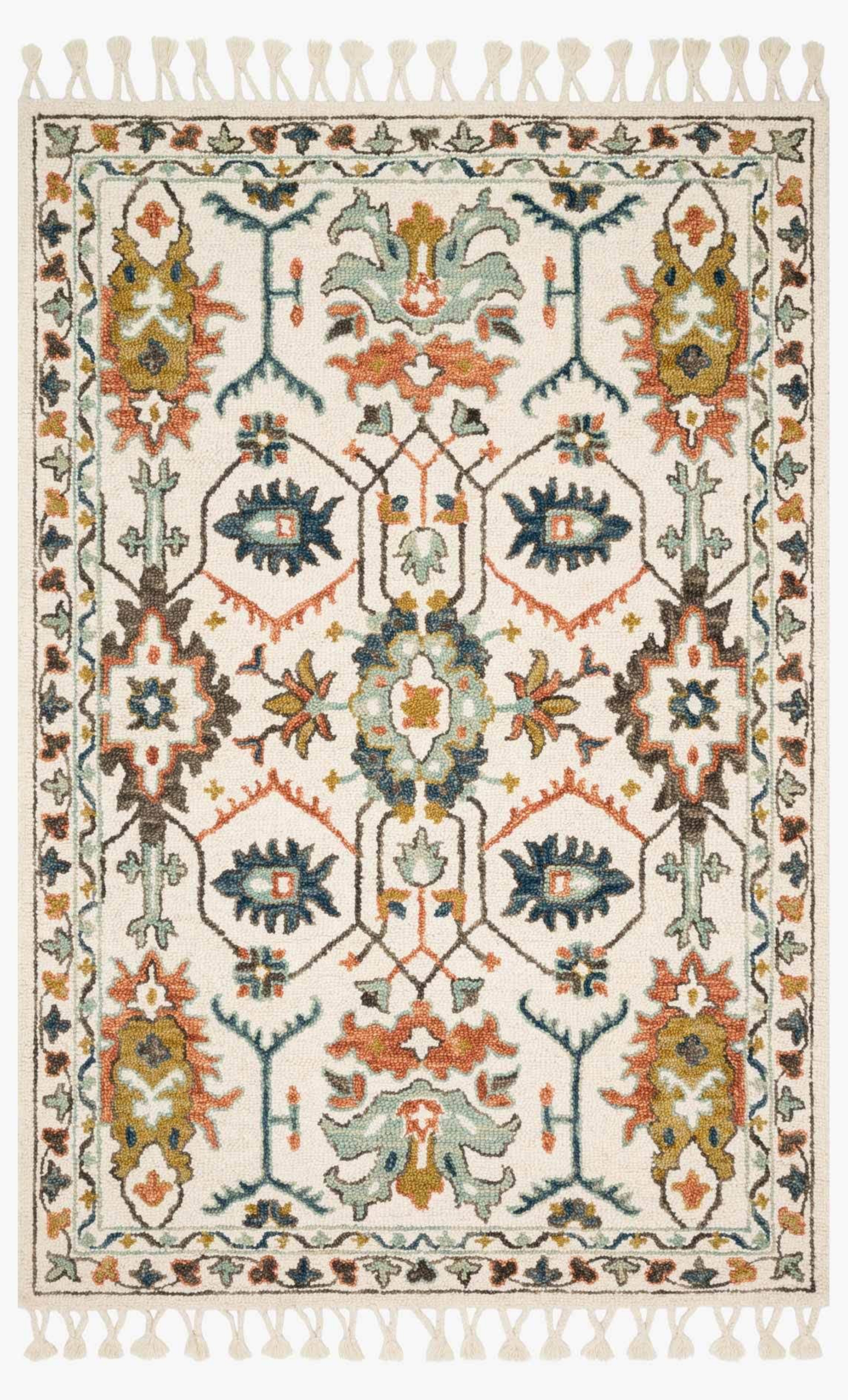 Picture of Kasuri Ivory/Tuscan Clay Rug