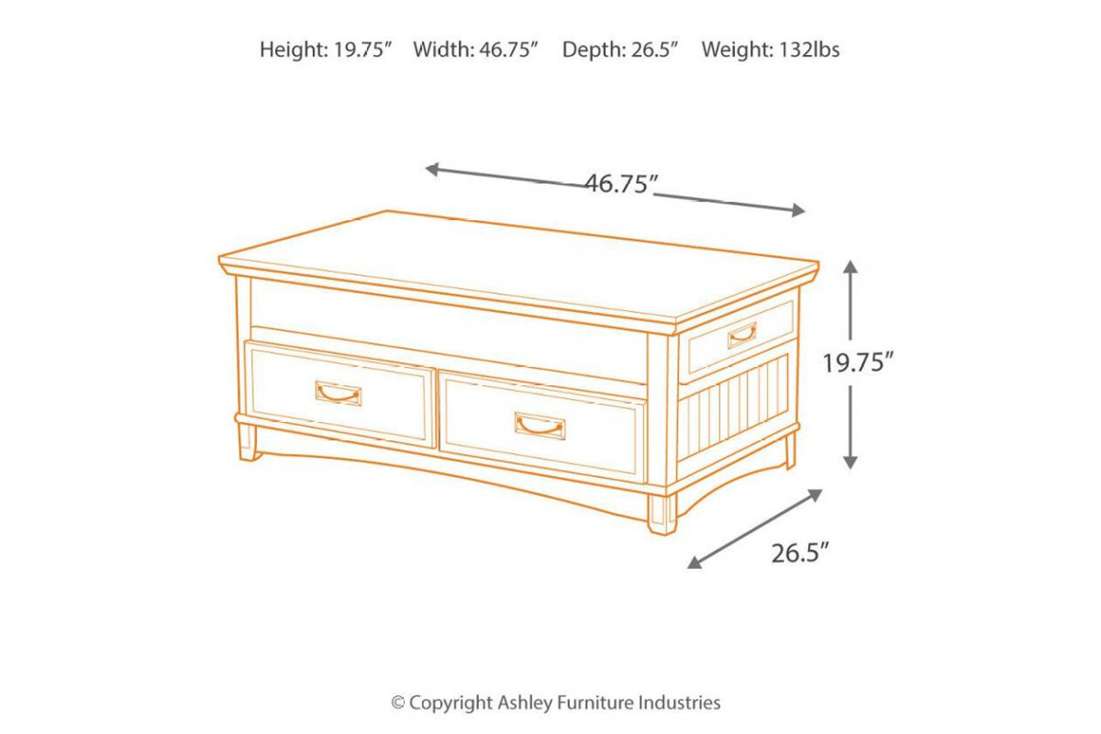 Cross Island Coffee Table