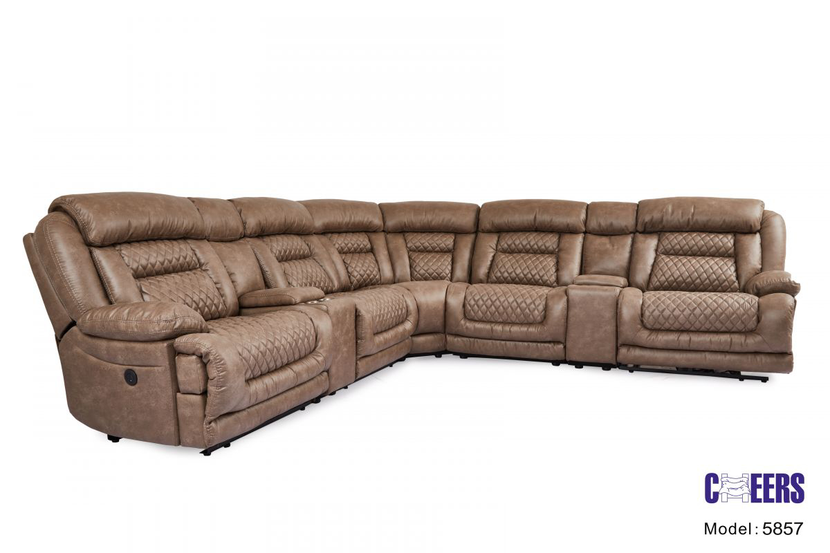 Cheers Man Wah Power Reclining Sectional