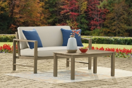Picture of Fynnegan Outdoor Loveseat with Table