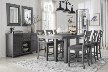 Picture of Myshanna Counter Height Dining Table & 6 Stools