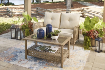 Picture of Braylee Outdoor Loveseat with Table