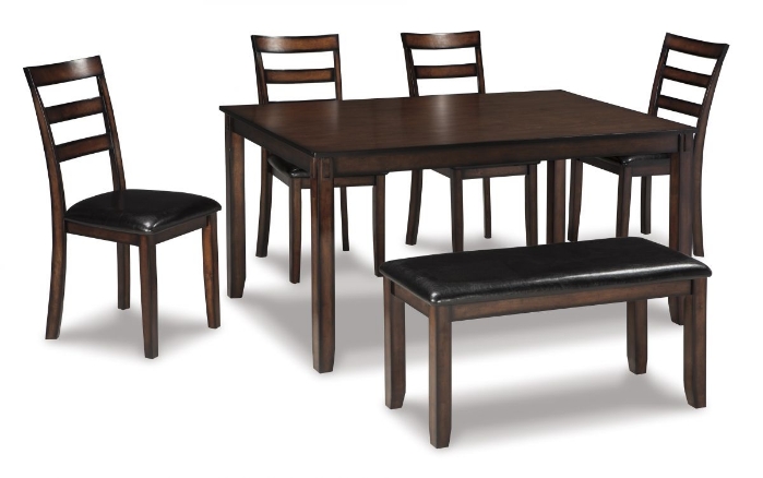 Picture of Coviar Dining Table, 4 Chairs & Bench
