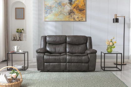 Picture of Ashley Holcroft Manual Reclining Loveseat, Quarry