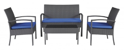 Picture of Alina Outdoor Loveseat, 2 Chairs & Table