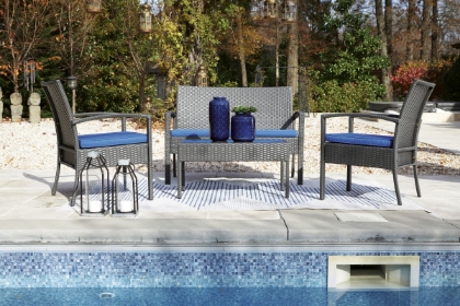 Picture of Alina Outdoor Loveseat, 2 Chairs & Table