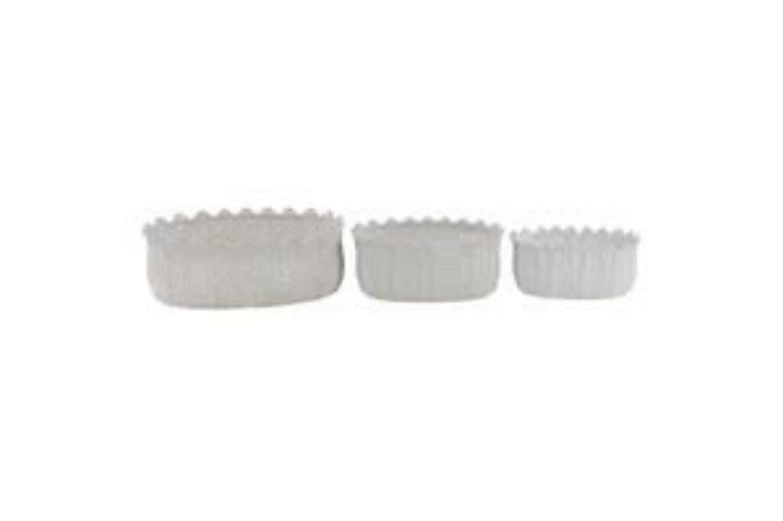 Picture of Set of 3 white Stone planter