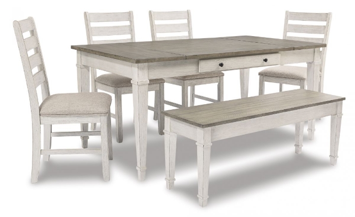 Picture of Skempton Dining Table, 4 Chairs & Bench