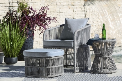 Picture of Coast Island Outdoor Chair, Ottoman and Side Table