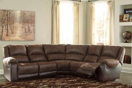Picture of Ashley Nantahala 5-Piece Reclining Sectional, Coffee