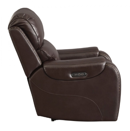 Picture of Ashley Latimer Power Recliner with Adjustable Headrest, Brown
