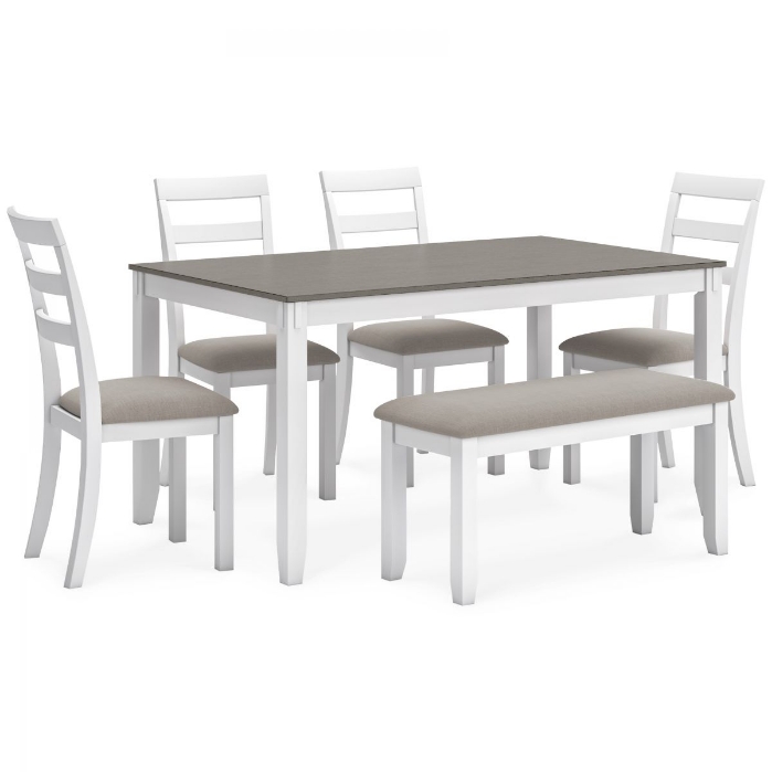 Picture of Stonehollow Dining Table, 4 Chairs & Bench