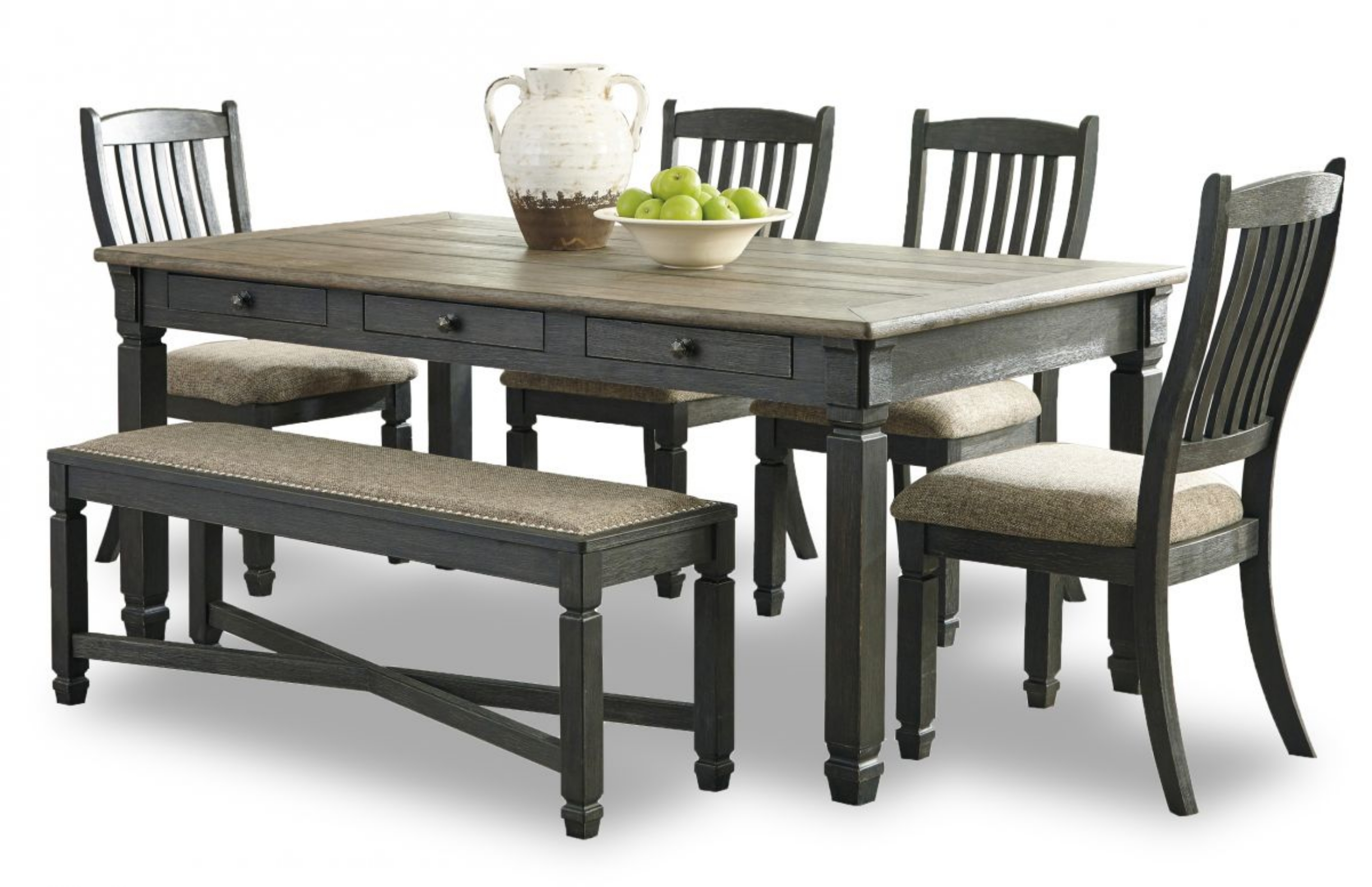 Picture of Tyler Creek Dining Table, 4 Chairs & Bench