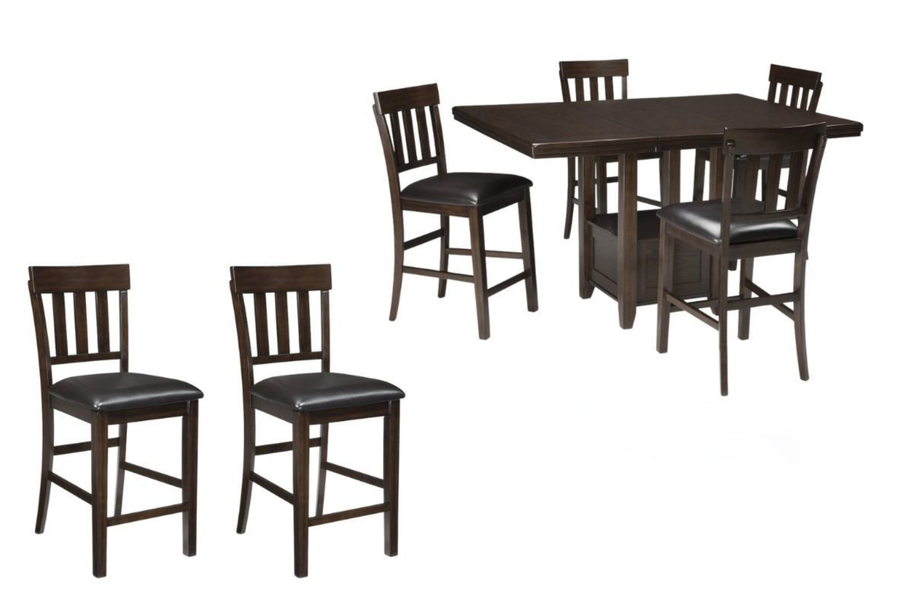 Picture of Haddigan Counter Height Dining Table & 6 Stools