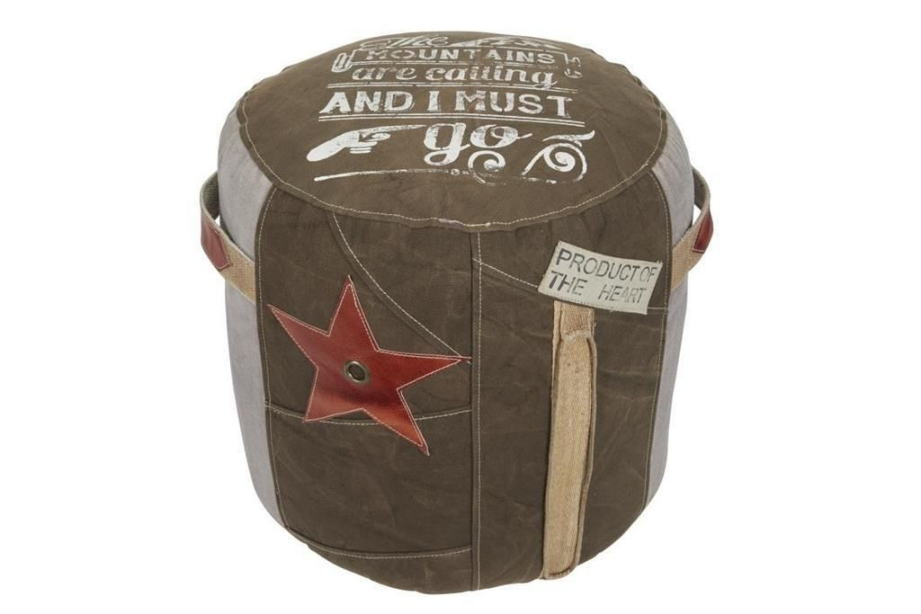 Picture of Canvas Round Star Pouf