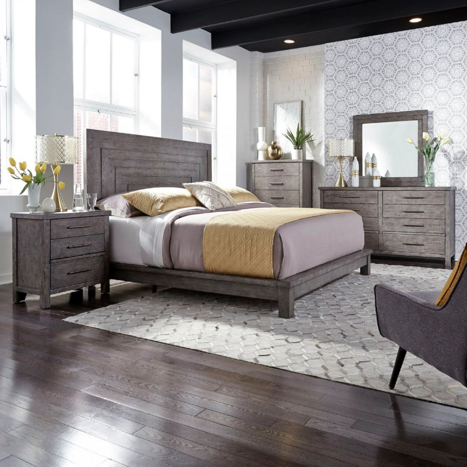 Picture of Modern Farmhouse 5 Piece Queen Bedroom Group