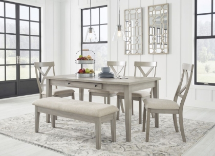 Picture of Parellen Dining Table, 4 Chairs & Bench
