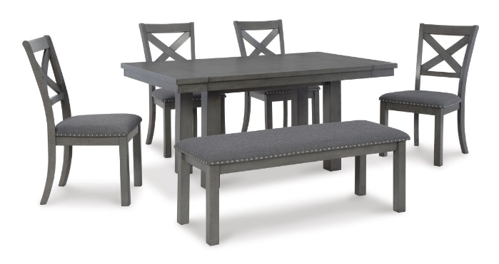 Picture of Myshanna Dining Table, 4 Chairs & Bench