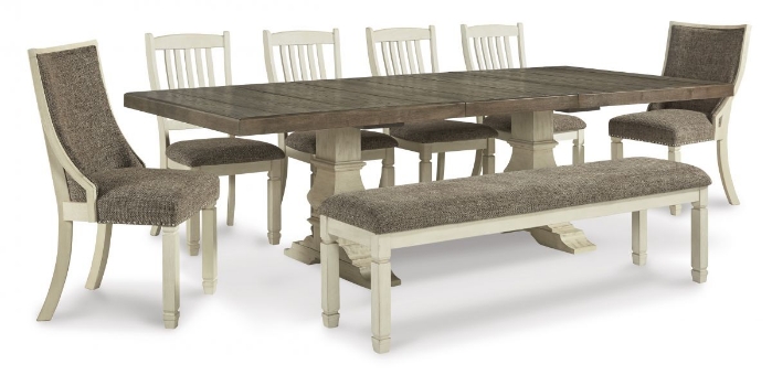 Picture of Bolanburg Dining Table, 6 Chairs & Bench