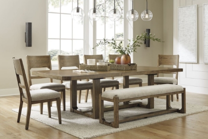 Picture of Cabalynn Dining Table, 6 Chairs & Bench