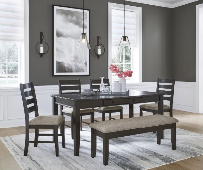 Picture of Ambenrock Dining Table, 4 Chairs & Bench