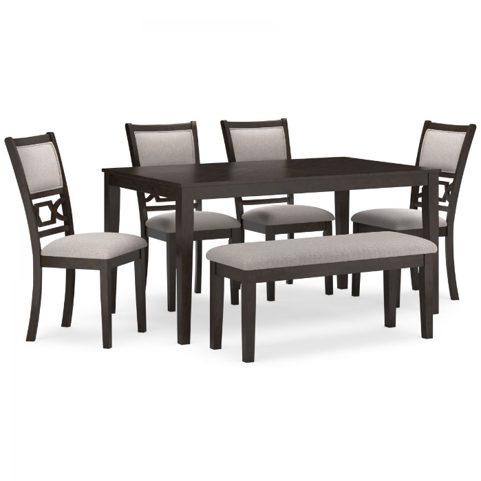 Picture of Langwest Dining Table, 4 Chairs & Bench