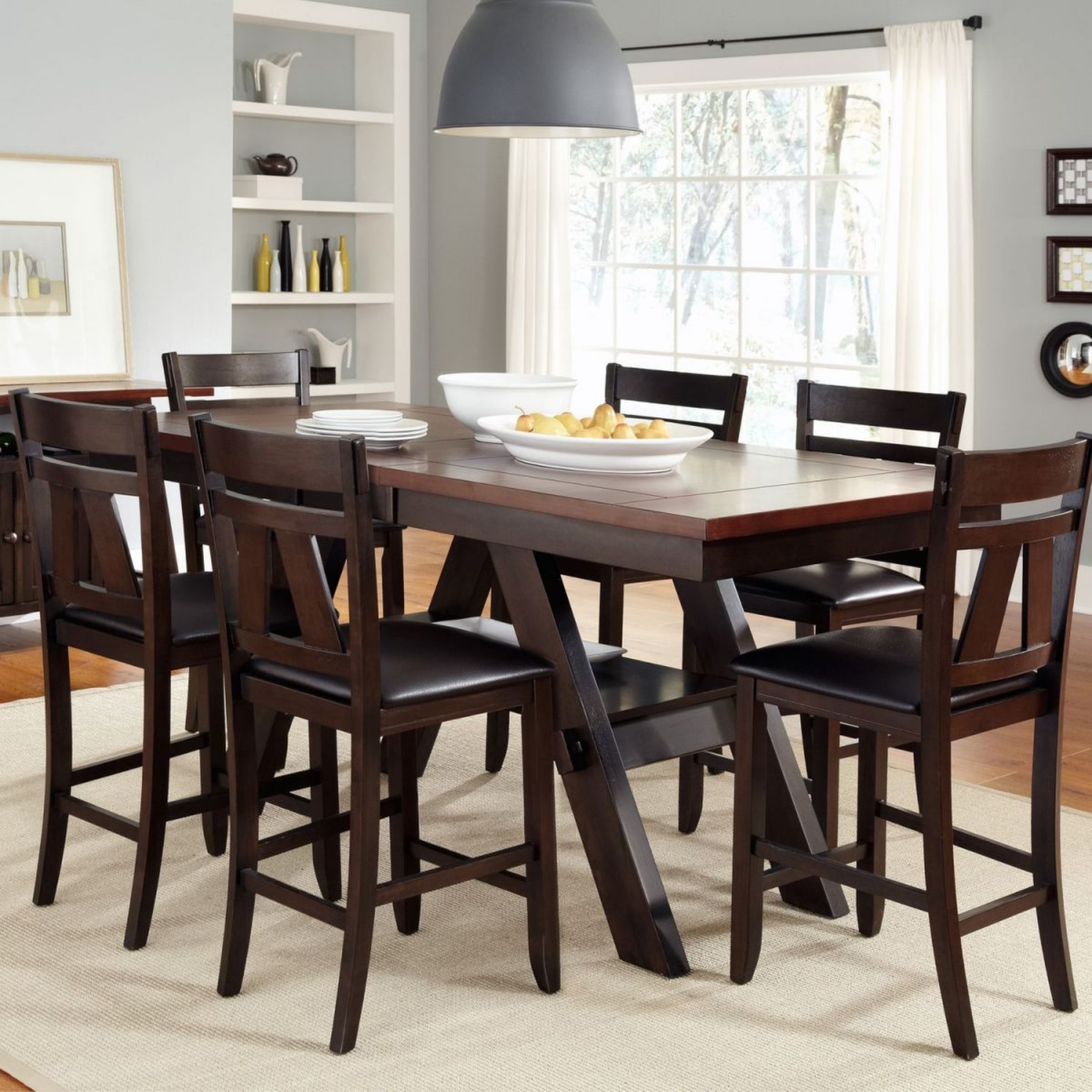 Lawson Counter Height Dining Table & 6 Chairs