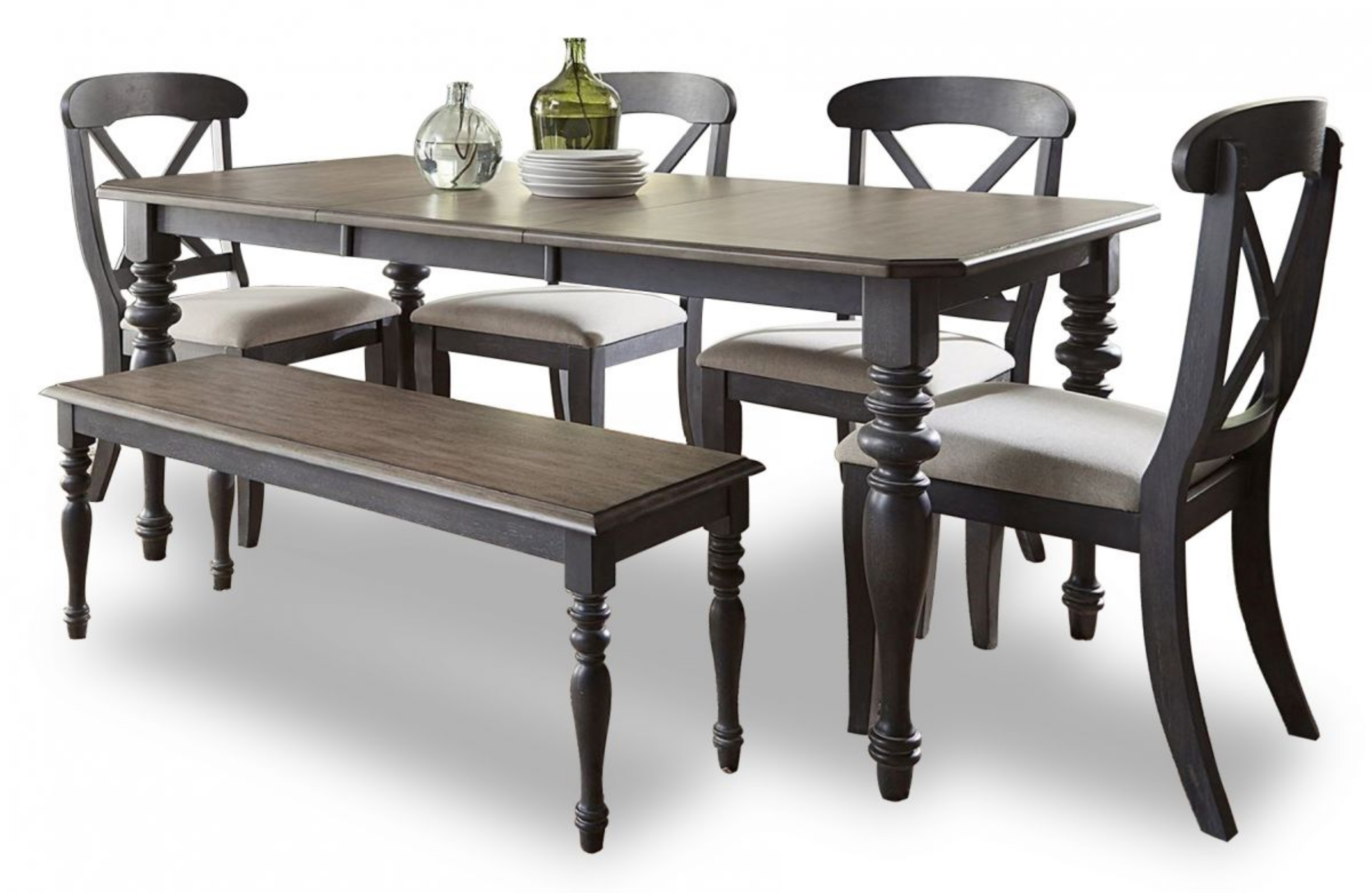Picture of Ocean Isle Dining Table, 4 Chairs & Bench