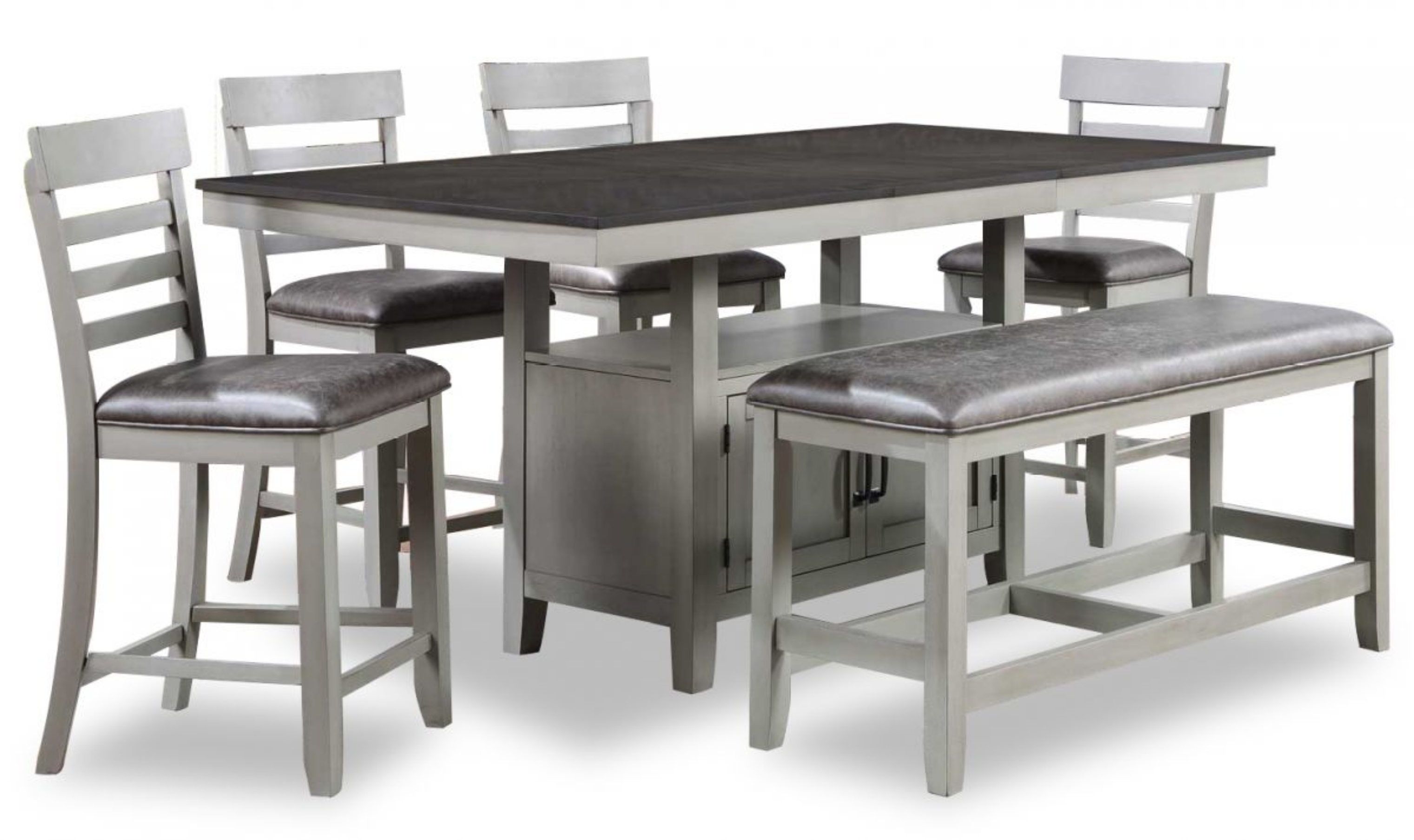 Picture of Hyland Counter Height Table, 4 Stools & Bench