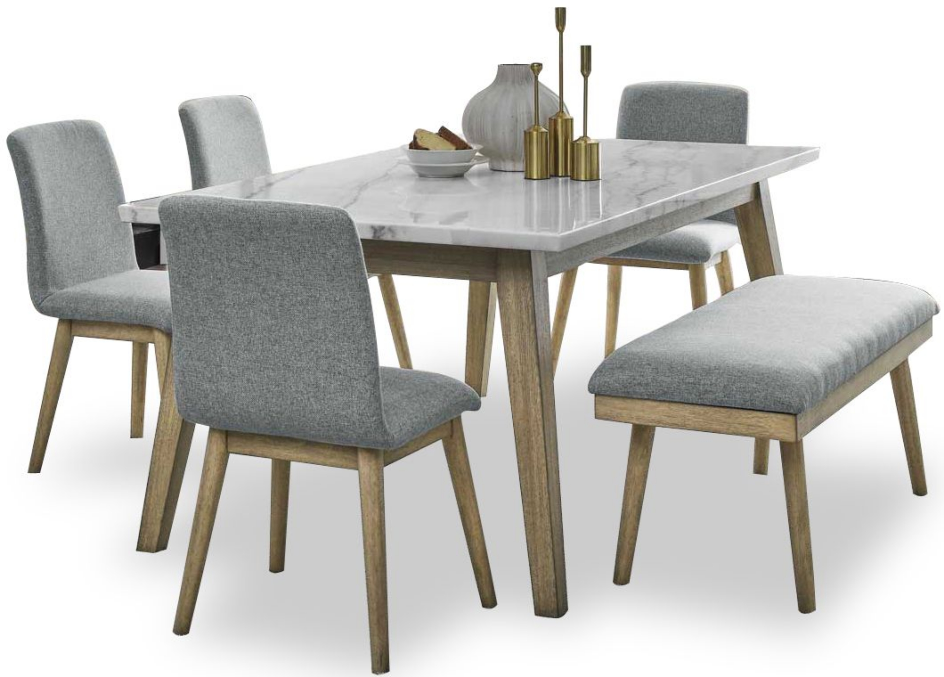Picture of Vida Table, 4 Chairs & Bench