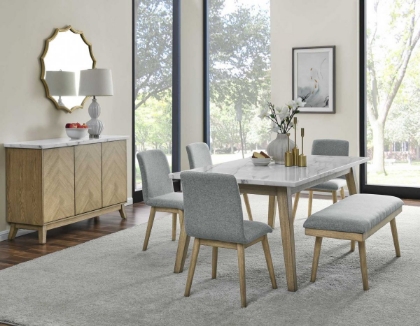 Picture of Vida Table, 4 Chairs & Bench