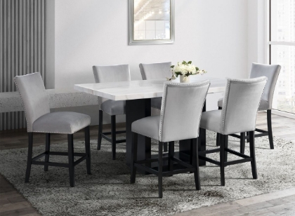 Picture of Valentino Pub Height Dining Table & 6 Stools