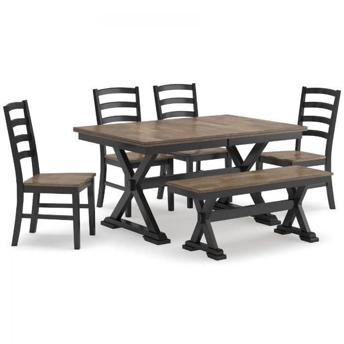 Picture of Wildenauer Dining Table, 4 Chairs & Bench