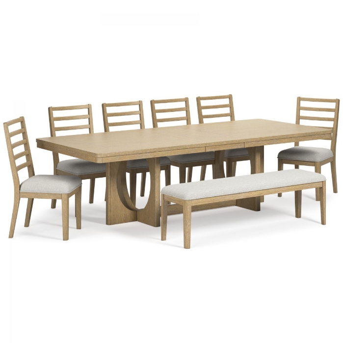 Picture of Rencott Dining Table, 6 Chairs & Bench