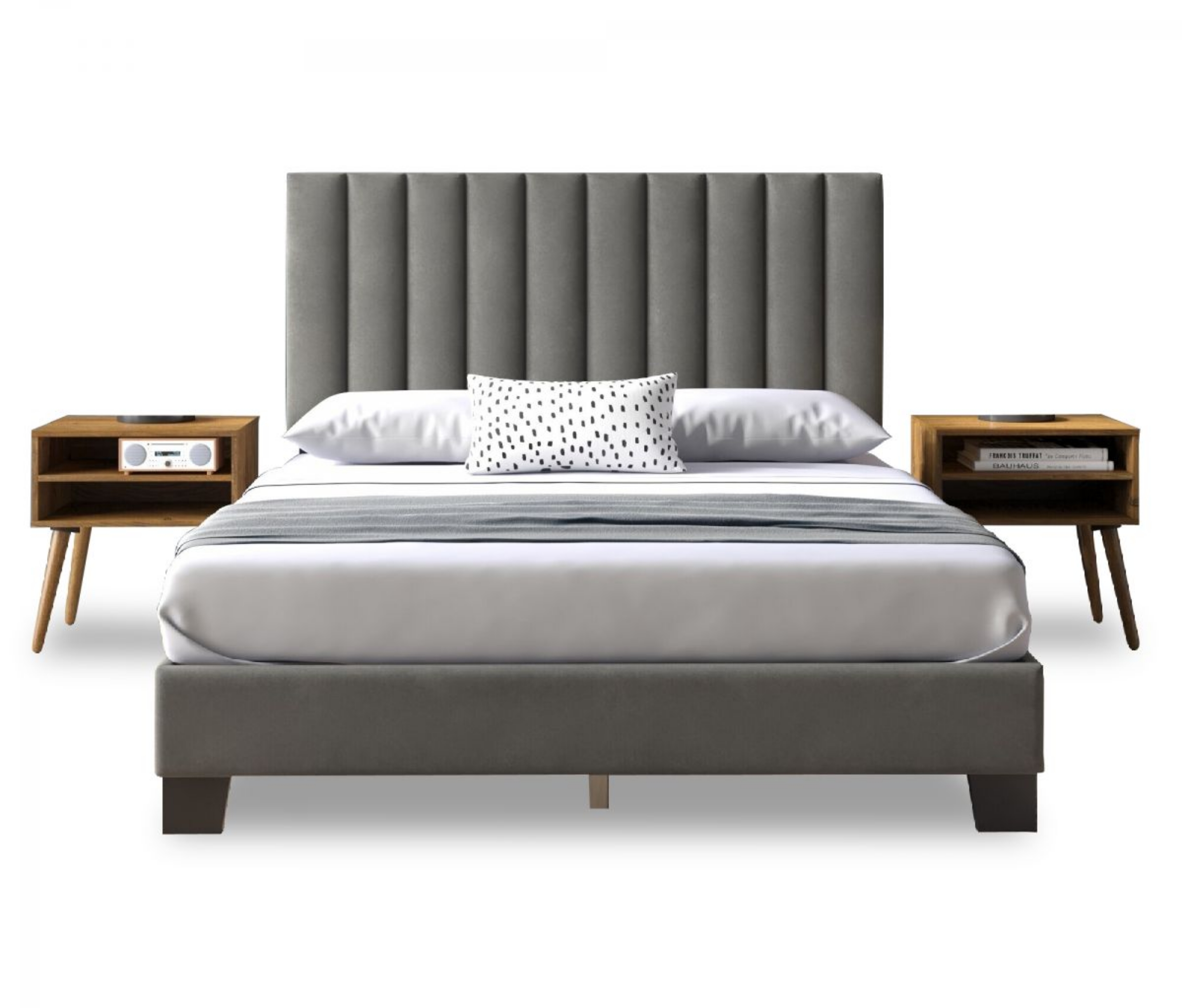 Picture of Coyote King Size Bed & 2 Nightstands