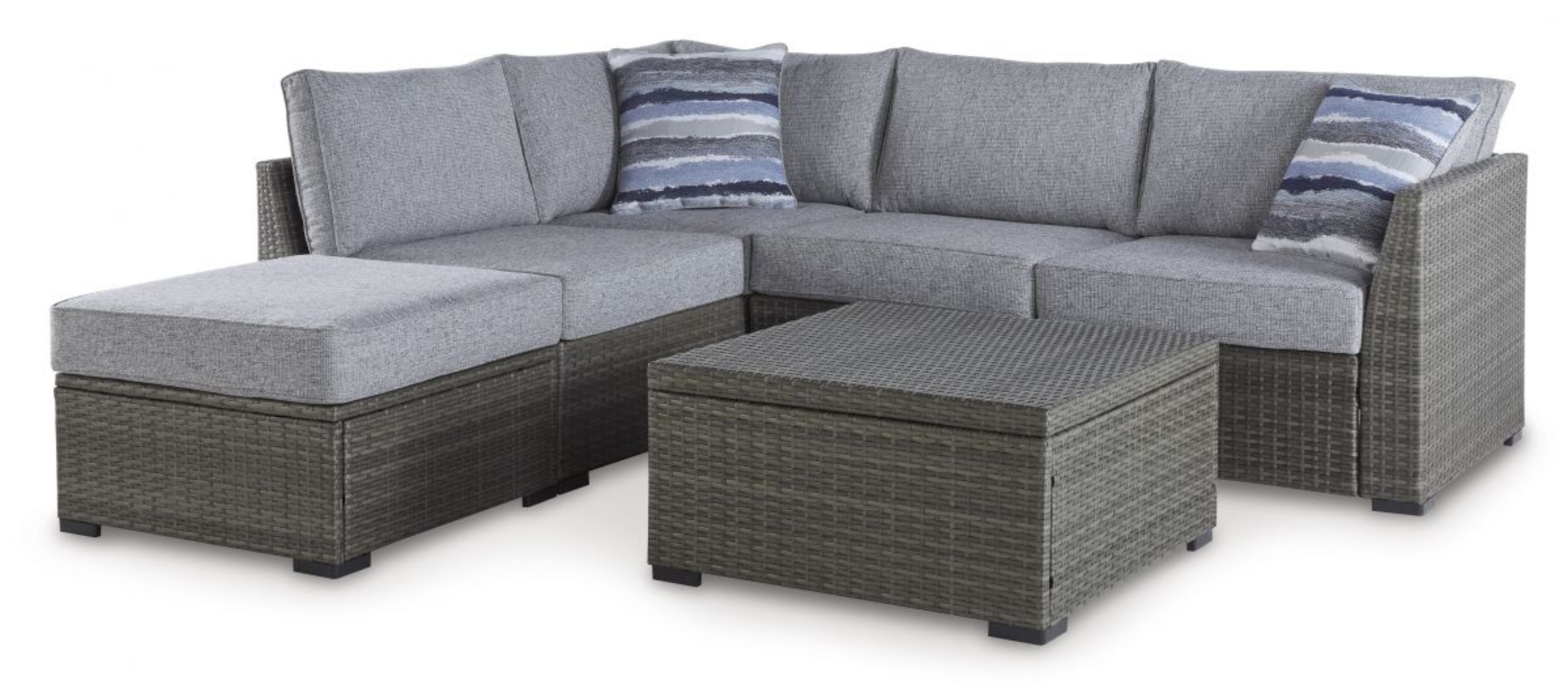 Picture of Petal Road Outdoor Sectional, Ottoman & Table